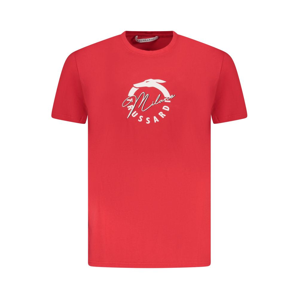 Trussardi Red Cotton Men T-Shirt Trussardi Maroon