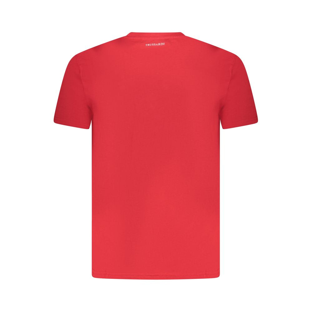 Trussardi Red Cotton Men T-Shirt Trussardi Maroon