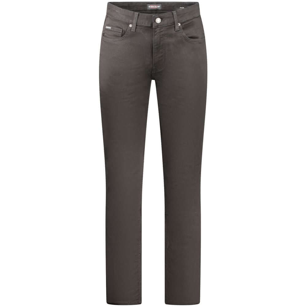 Guess Jeans Black Cotton Men Slim Jean Guess Jeans Dark Slate Gray