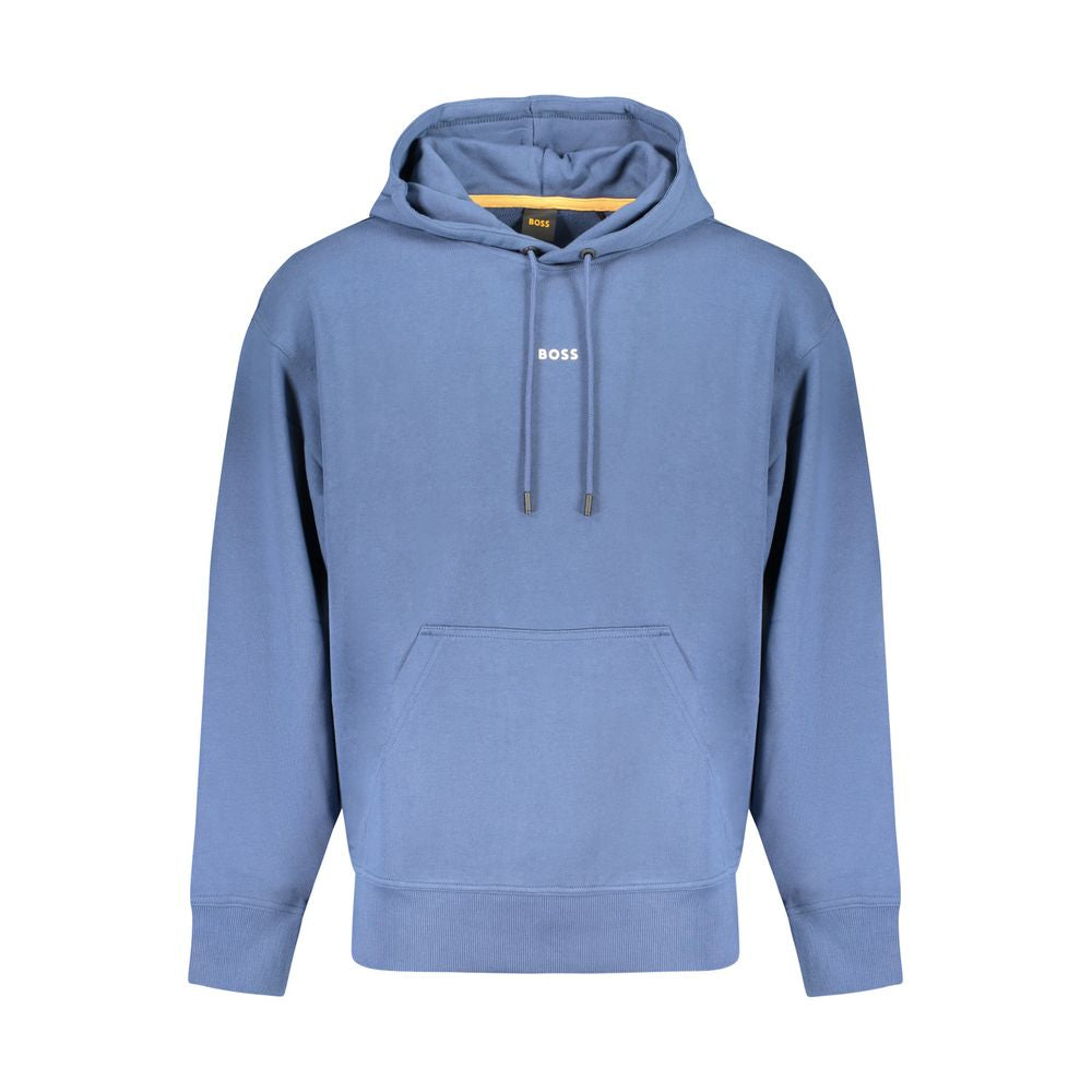 Hugo Boss Blue Cotton Sweater Hugo Boss Light Slate Gray