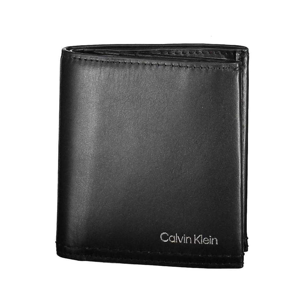 Calvin Klein Black Leather Men Wallet Calvin Klein Dark Slate Gray