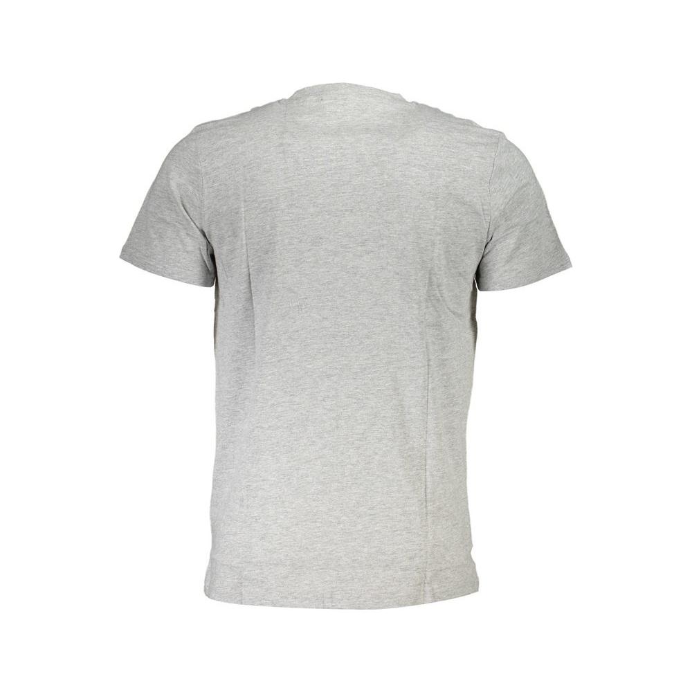Cavalli Class Gray Cotton Men T-Shirt Cavalli Class Gray