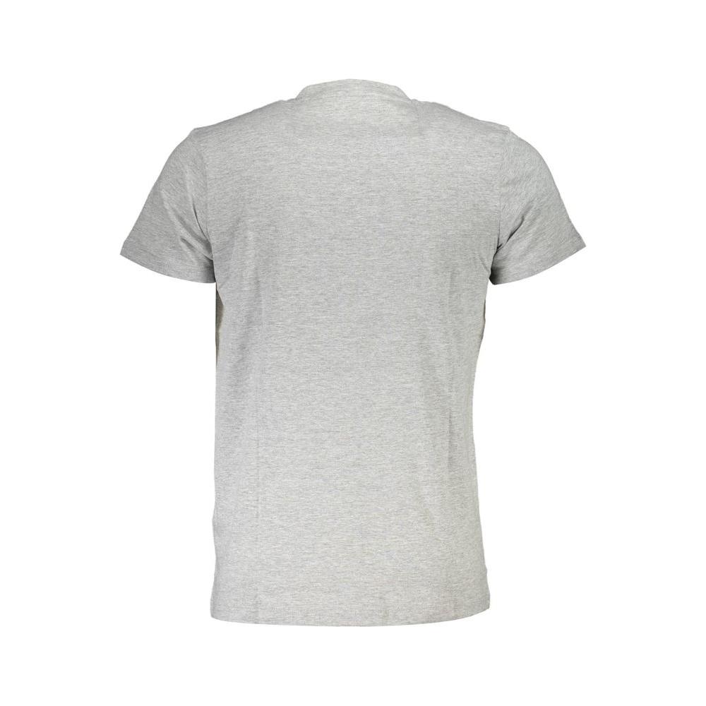 Cavalli Class Gray Cotton Men T-Shirt Cavalli Class Gray