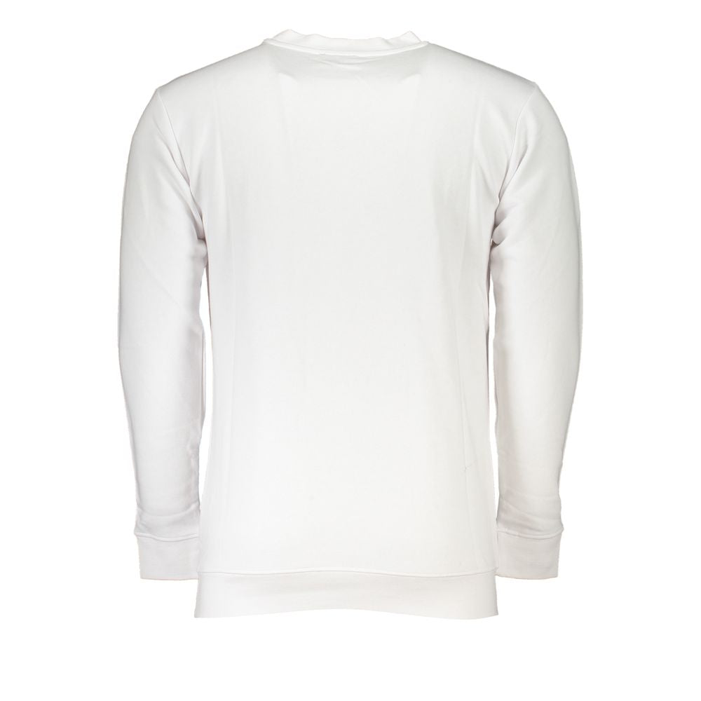 Cavalli Class White Cotton Sweater Cavalli Class Lavender