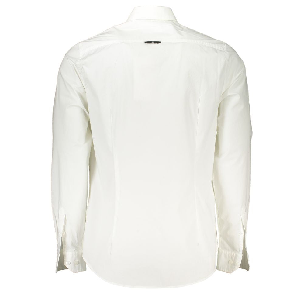 Calvin Klein Elegant Slim Fit Long Sleeved White Shirt Calvin Klein Beige