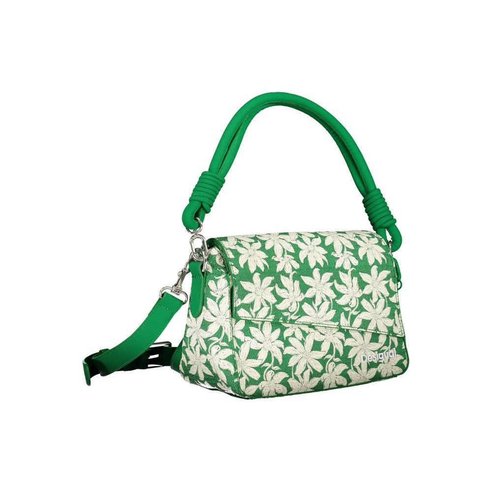 Desigual Green Polyethylene Handbag Desigual Light Gray
