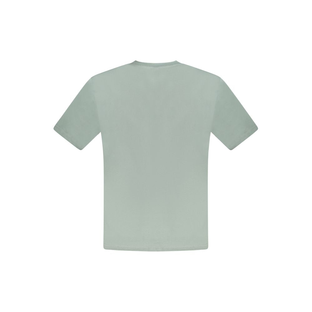 North Sails green cotton men's t-shirt, back view, showcasing casual style and comfort in a soft, sea-inspired design.