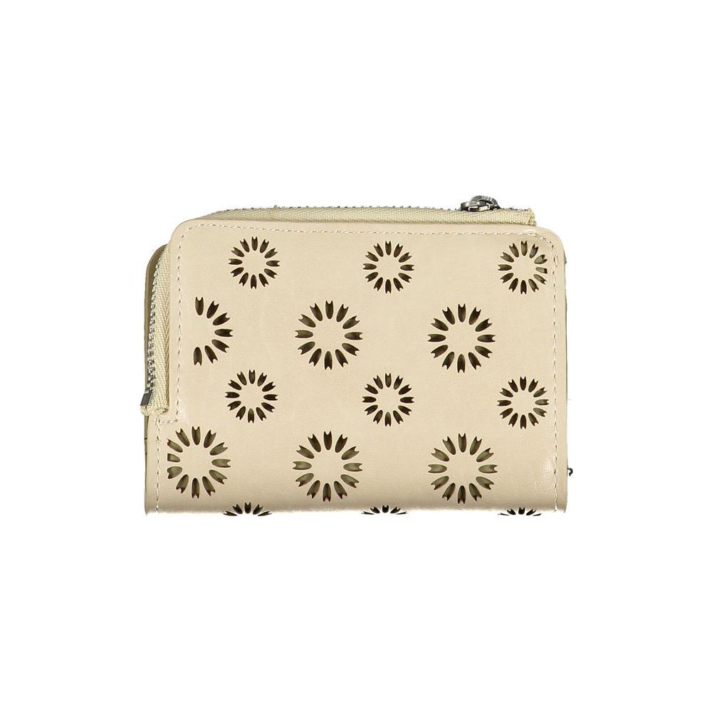 Desigual Beige Polyethylene Wallet Desigual Wheat