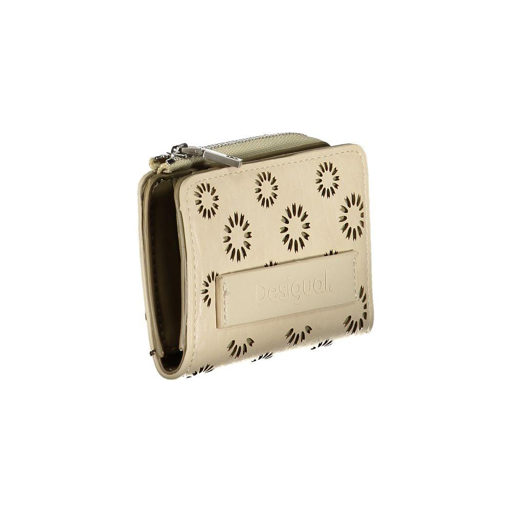Desigual Beige Polyethylene Wallet Desigual Gray