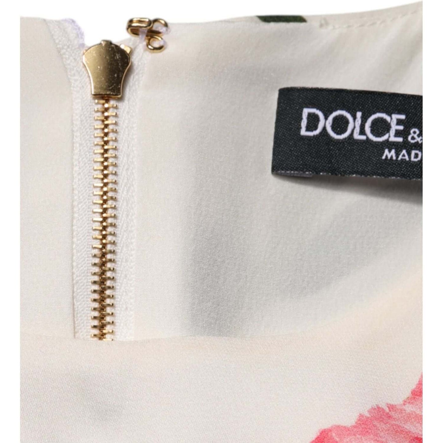 Dolce & Gabbana Pink Floral Print Short Sleeves Sheath Dress