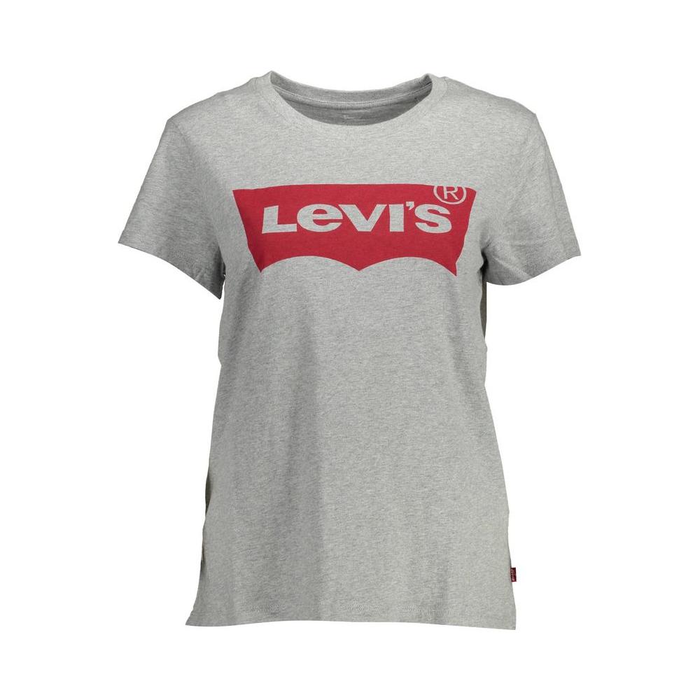 Levi's Gray Cotton Women T-Shirt Levi's Dark Gray