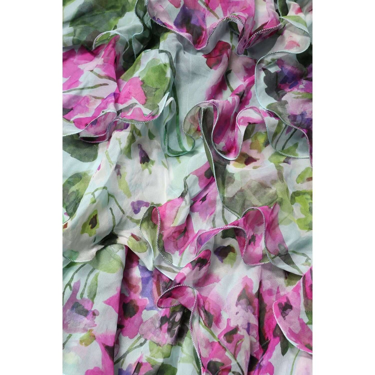 Dolce & Gabbana Multicolor Floral Silk Midi Layered Dress