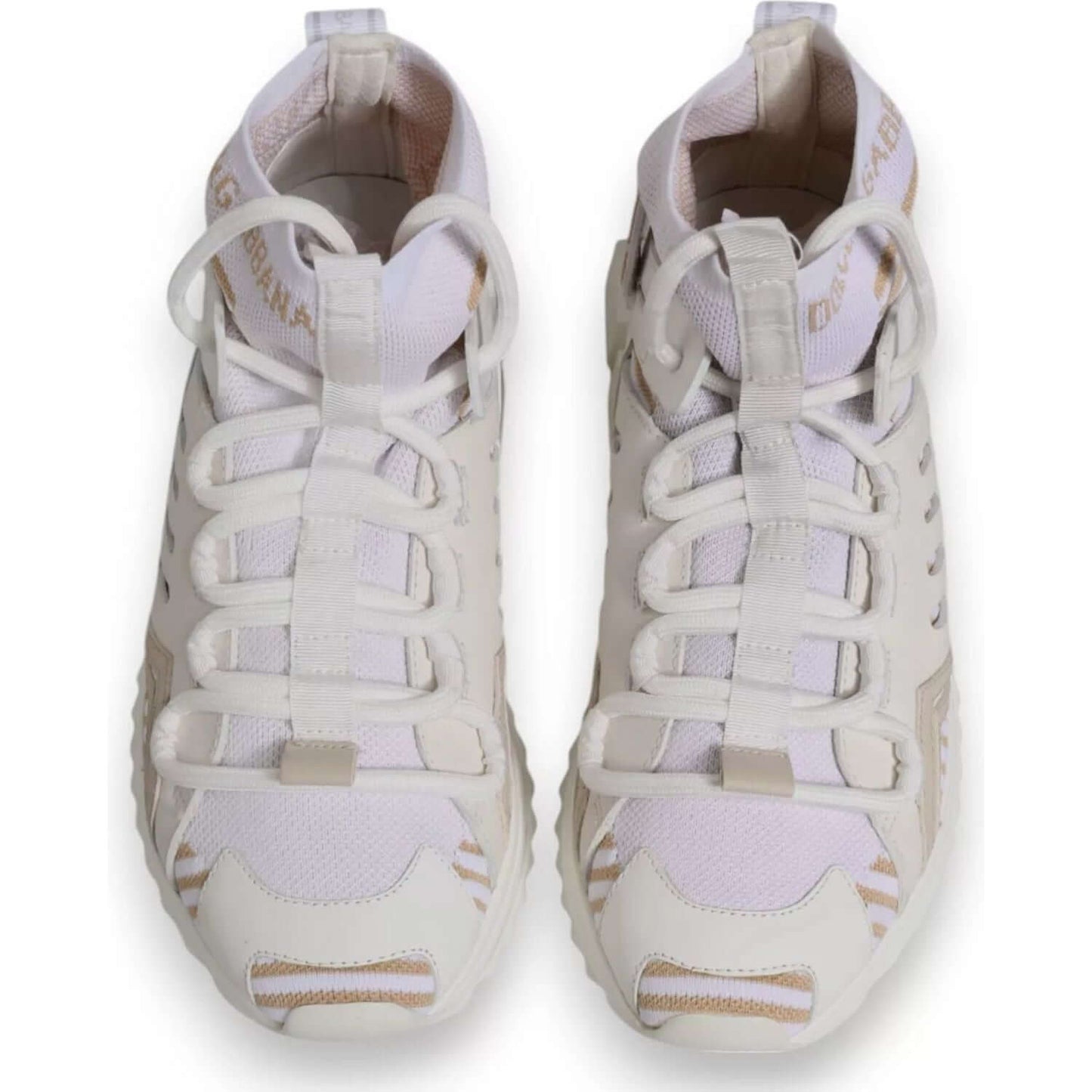 Dolce & Gabbana White Sorrento Socks Trekking Sneakers Shoes