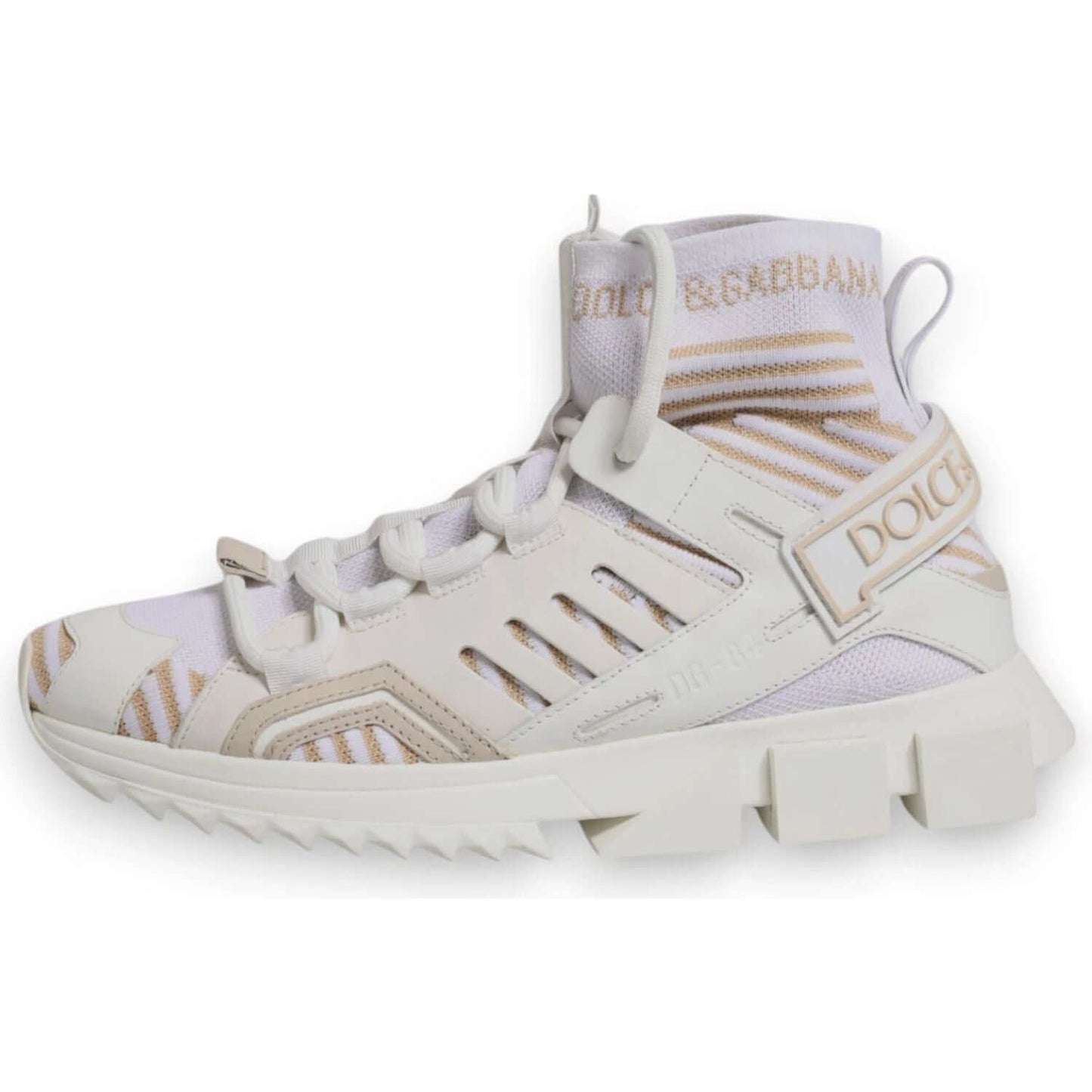 Dolce & Gabbana White Sorrento Socks Trekking Sneakers Shoes