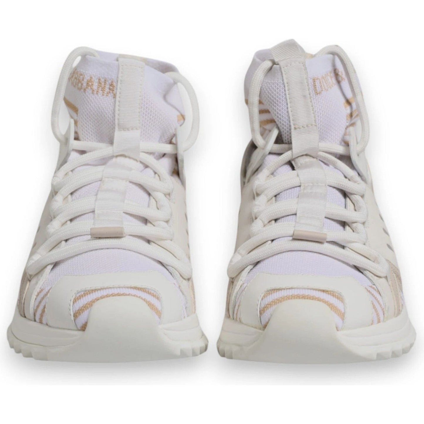 Dolce & Gabbana White Sorrento Socks Trekking Sneakers Shoes