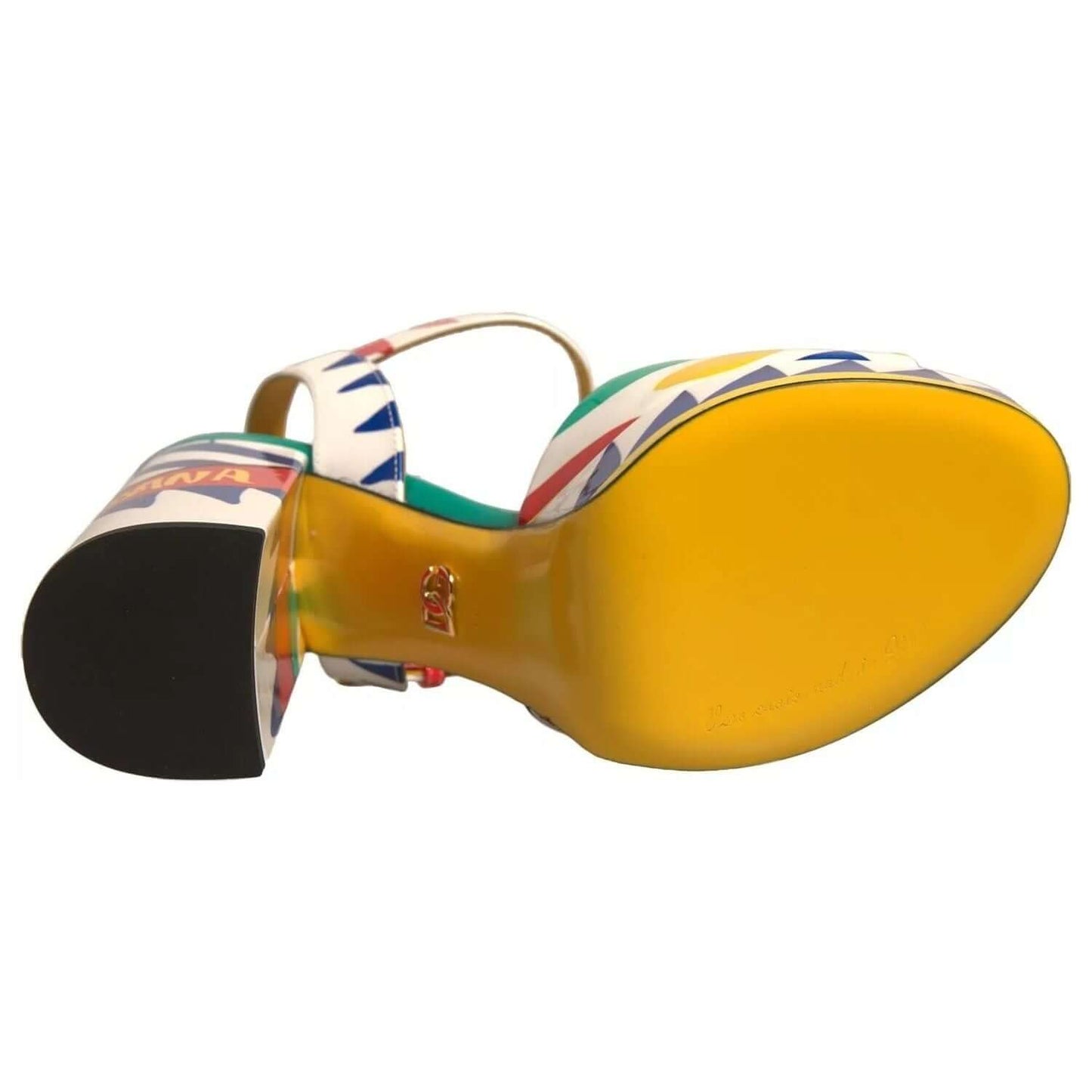 Dolce & Gabbana Multicolor Carretto Ankle Strap Heels Sandals Shoes
