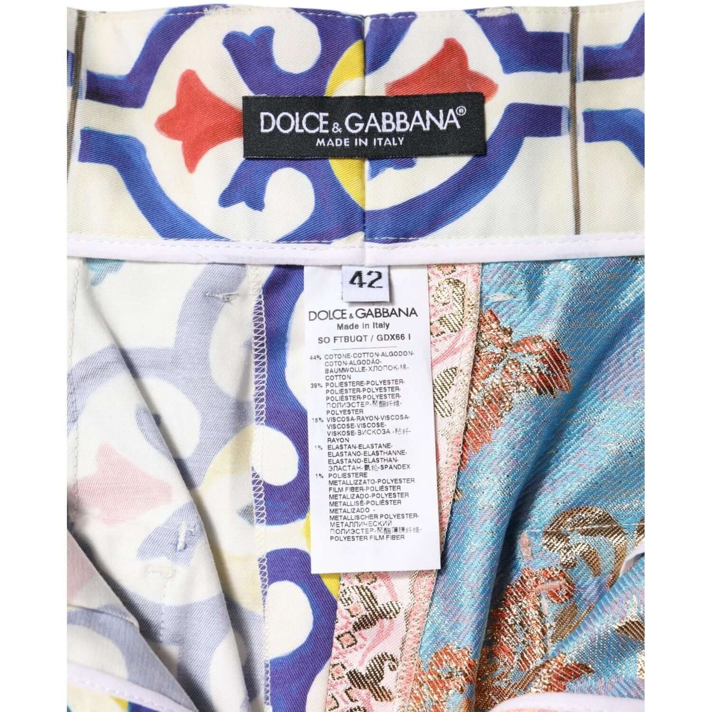 Dolce & Gabbana Multicolor High Waist Women Hot Pants Shorts