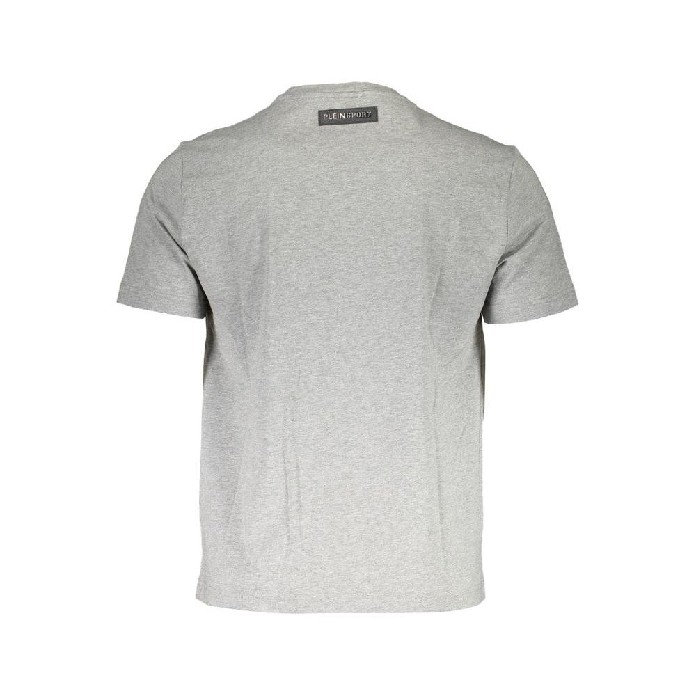 Plein Sport Gray Cotton Men T-Shirt