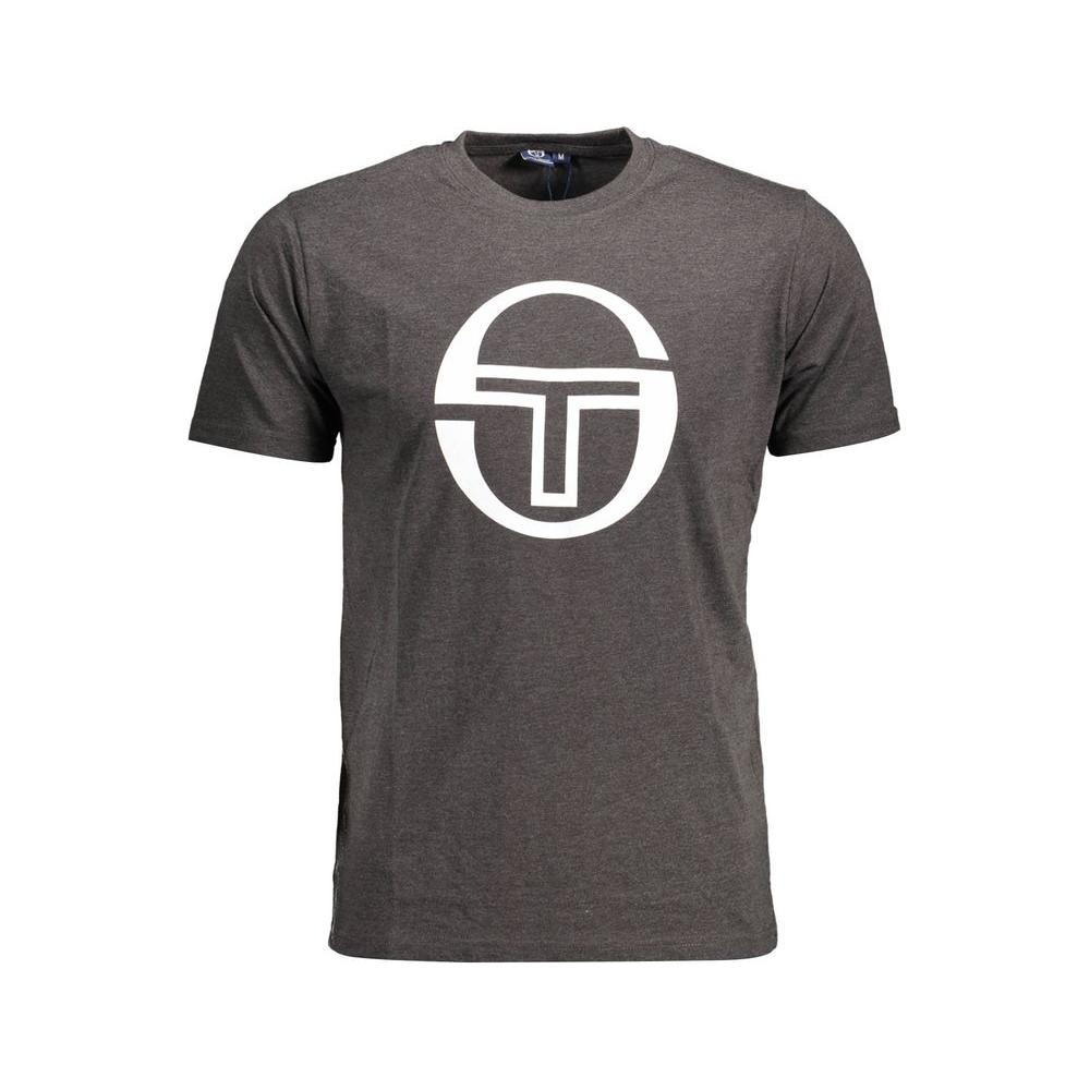 Sergio Tacchini Gray Cotton Men T-Shirt