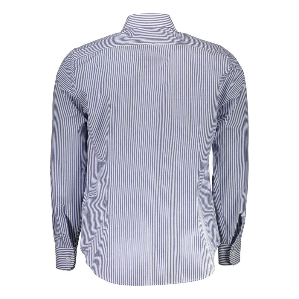 La Martina Blue Cotton Men Shirt