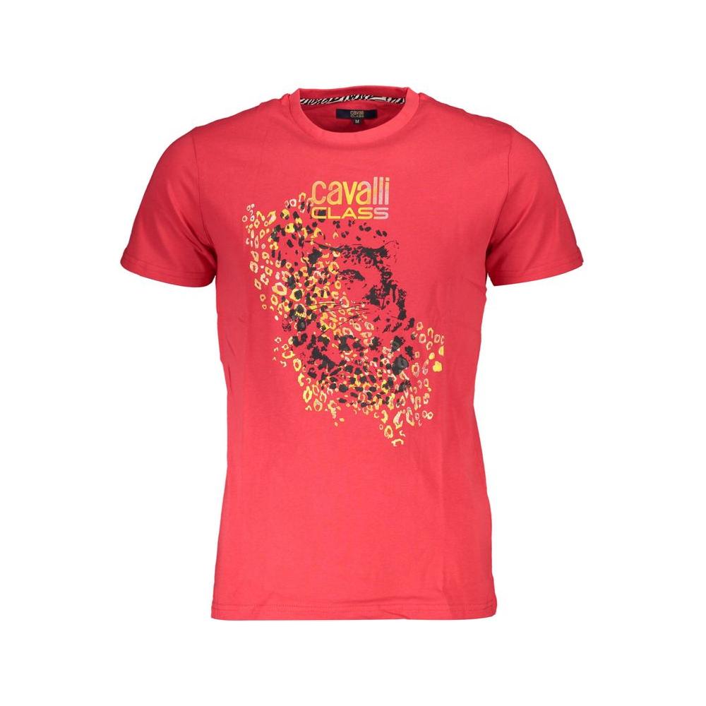 Cavalli Class Red Cotton T-Shirt