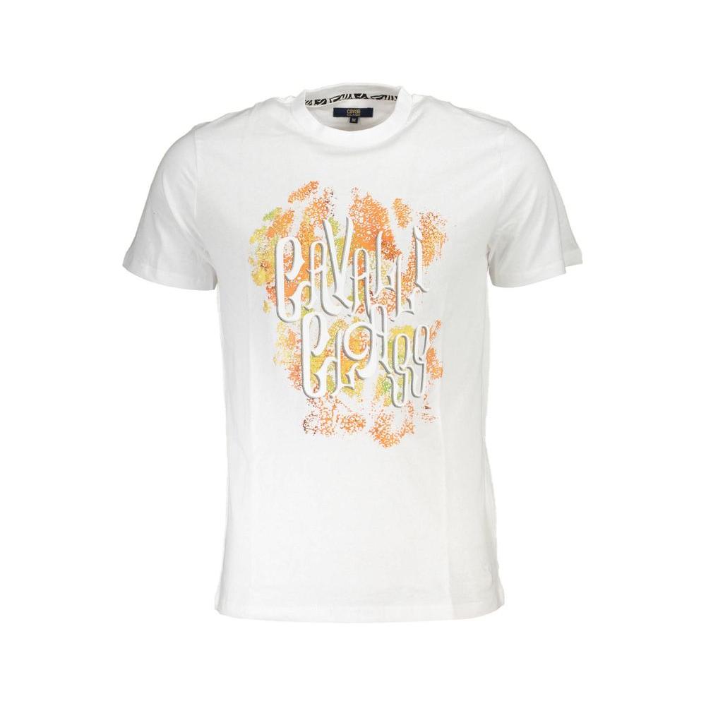 Cavalli Class Gray Cotton Men T-Shirt
