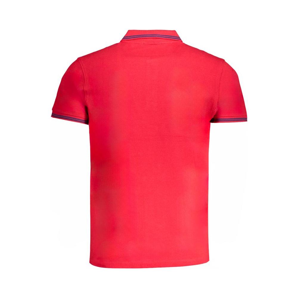Cavalli Class Red Cotton Polo Shirt