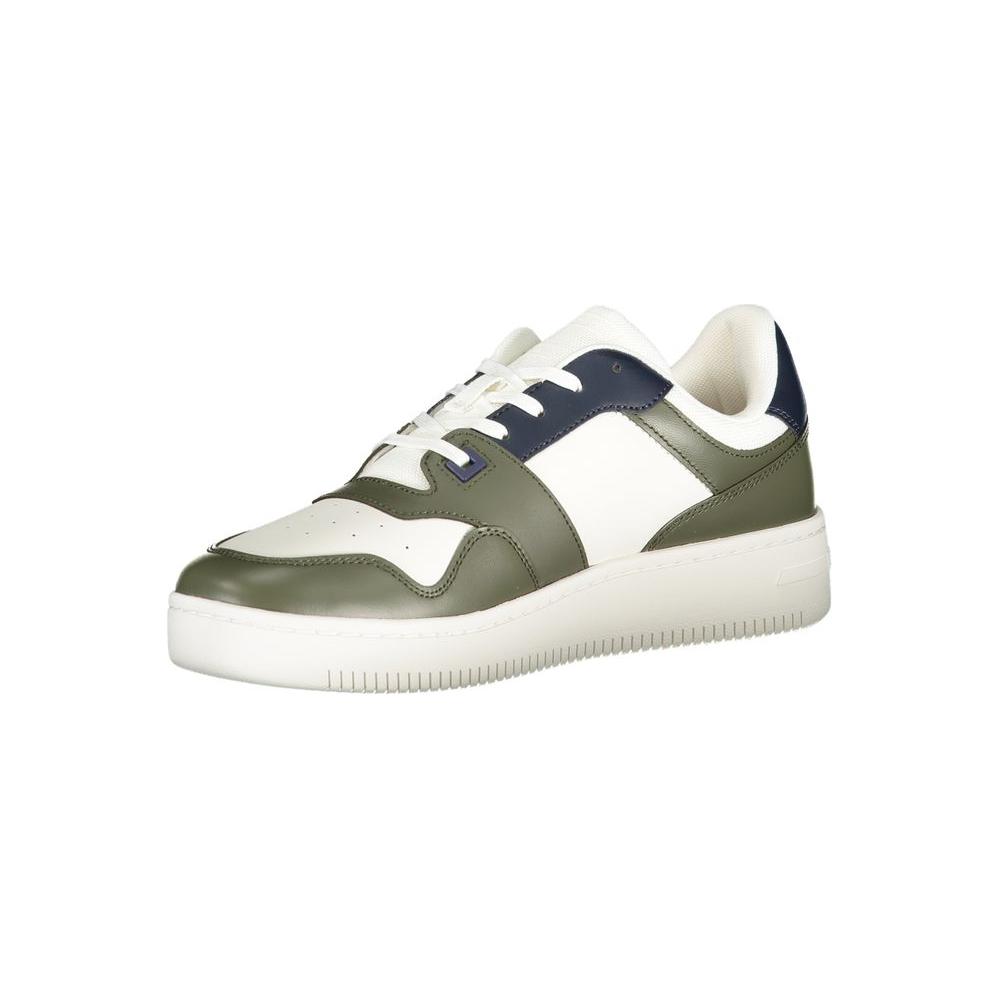 Tommy Hilfiger Green Leather Men Sneaker