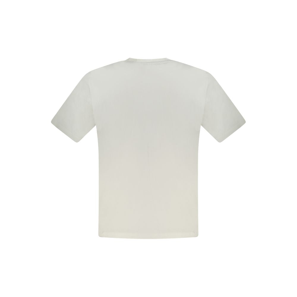 North Sails white cotton men's T-shirt, back view showcasing simple design and iconic sustainability style.