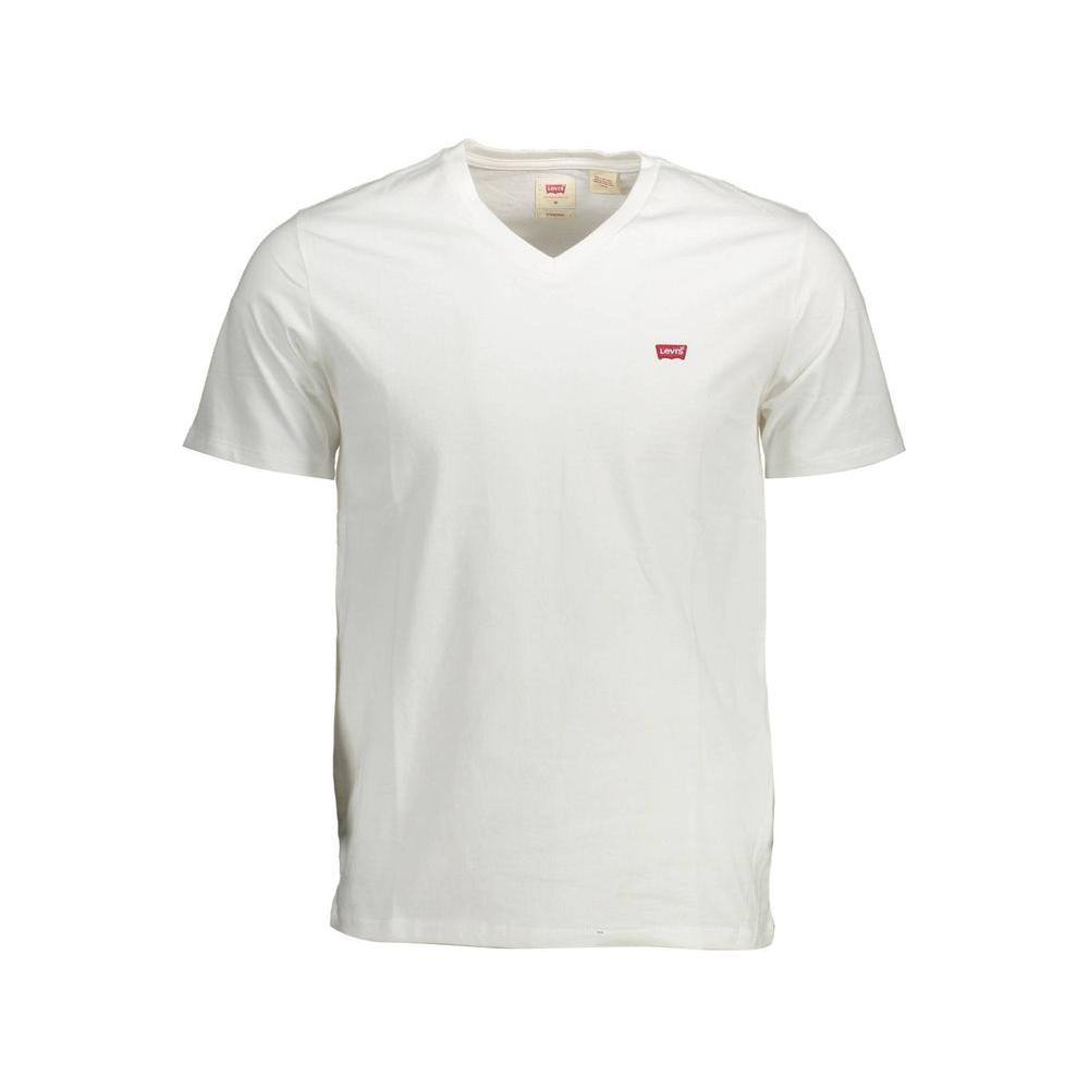 Levi's White Cotton Men T-Shirt