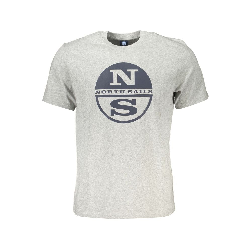 North Sails Gray Cotton Men T-Shirt