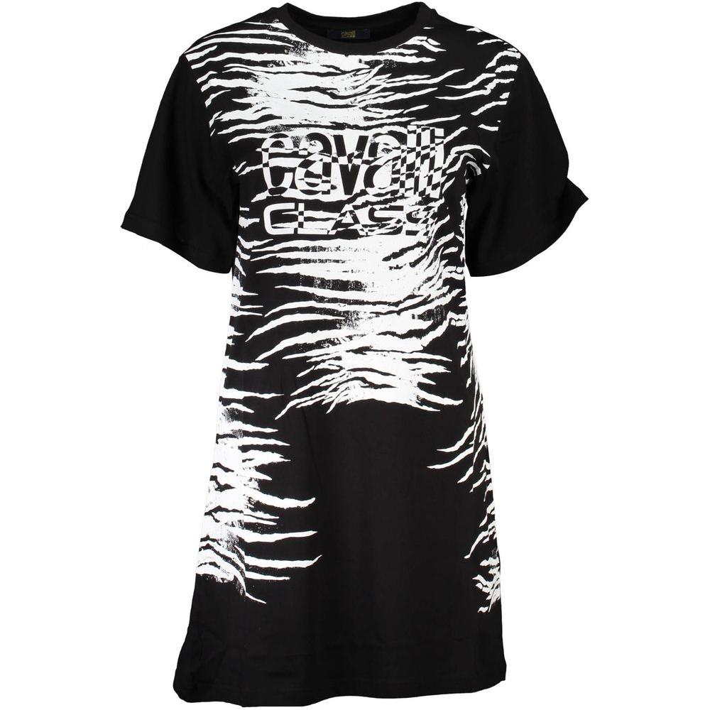 Cavalli Class Black Cotton Women Dress