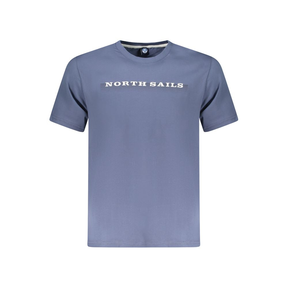 North Sails blue cotton men's t-shirt with logo front view