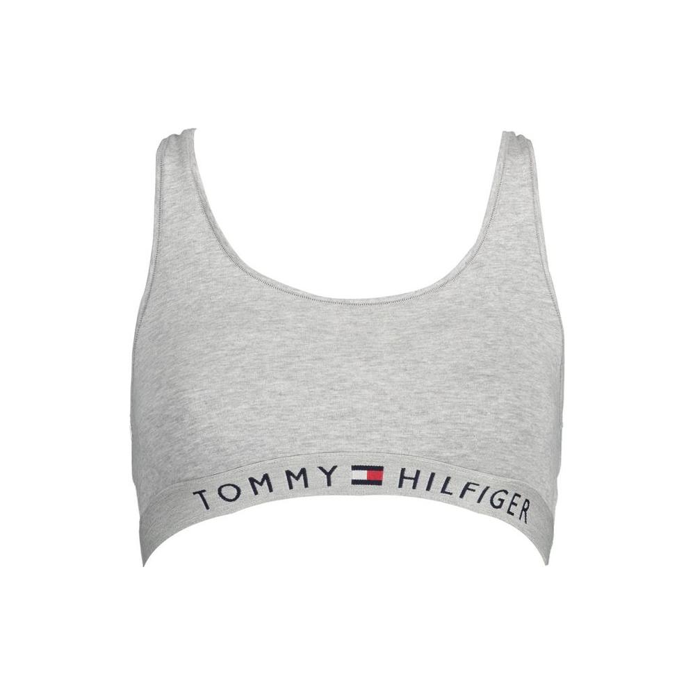 Tommy Hilfiger Gray Cotton Women Sports Bra
