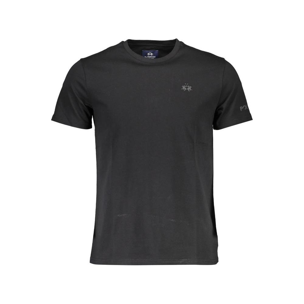 La Martina Black Cotton Men T-Shirt