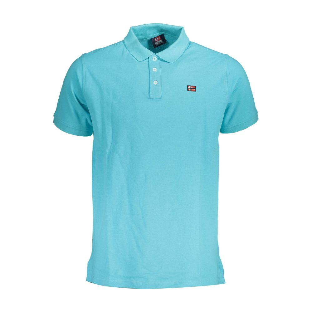 Norway 1963 Light Blue Cotton Men Polo Shirt