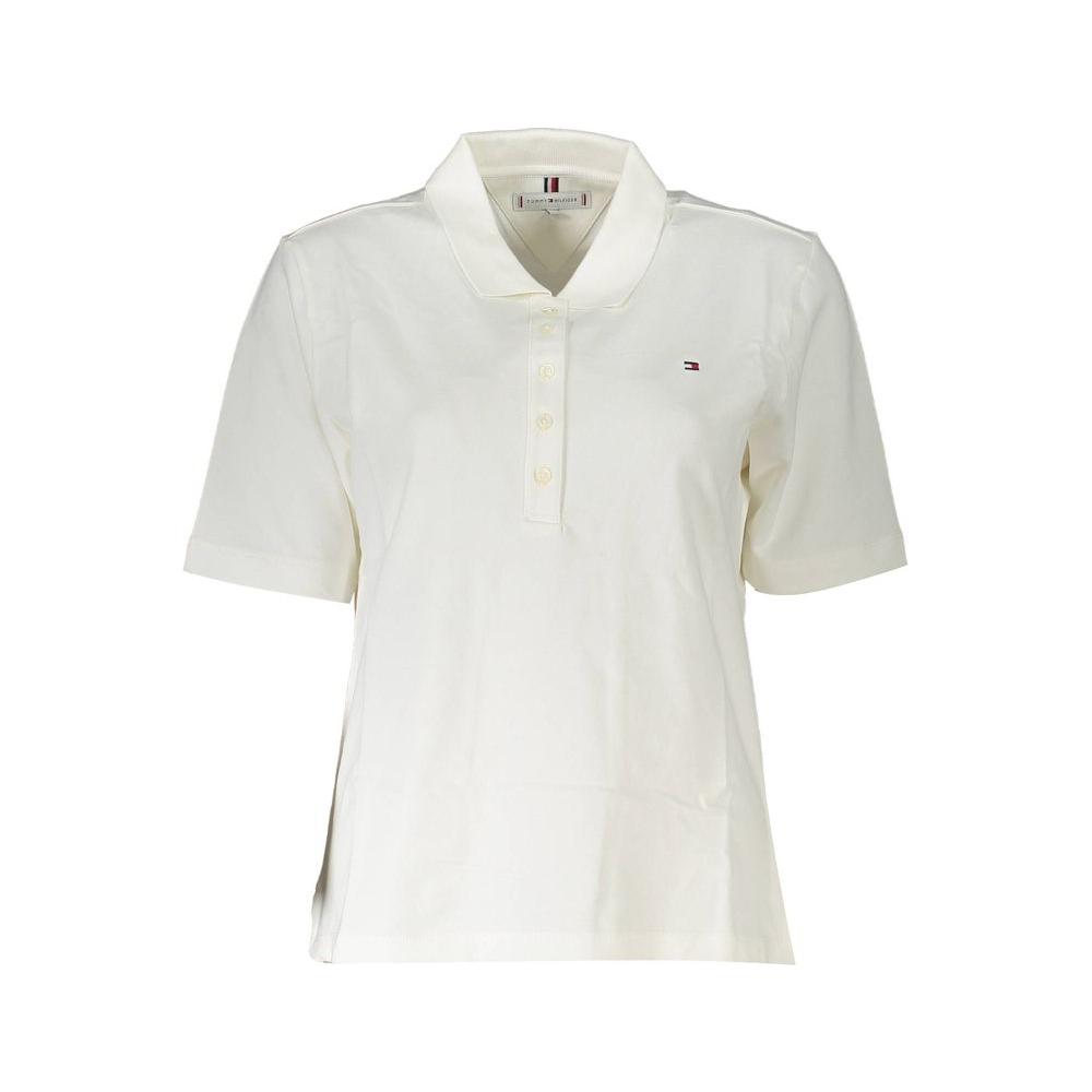 Tommy Hilfiger White Cotton Women Polo Shirt