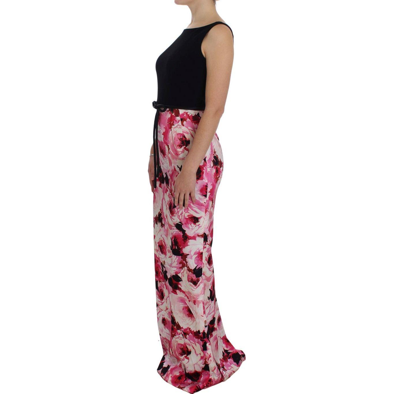 Dolce & Gabbana Floral Elegance Sheath Long Dress Dolce & Gabbana Rosy Brown