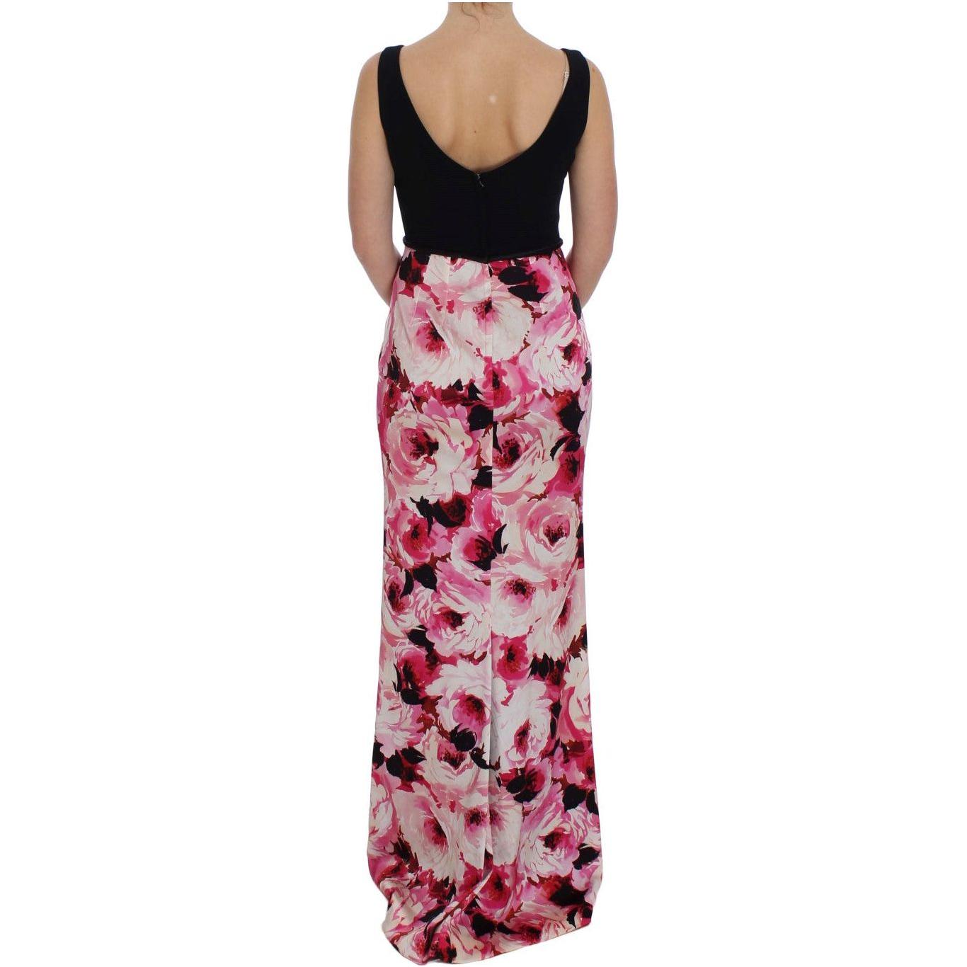 Dolce & Gabbana Floral Elegance Sheath Long Dress Dolce & Gabbana Rosy Brown