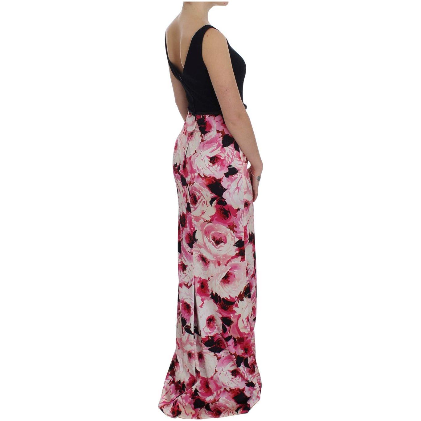 Dolce & Gabbana Floral Elegance Sheath Long Dress Dolce & Gabbana Rosy Brown