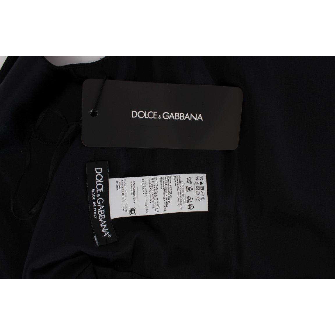 Dolce & Gabbana Floral Elegance Sheath Long Dress Dolce & Gabbana Black