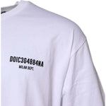 Dolce & Gabbana White Cotton Logo Print Crew Neck T-shirt TSH90615-52
