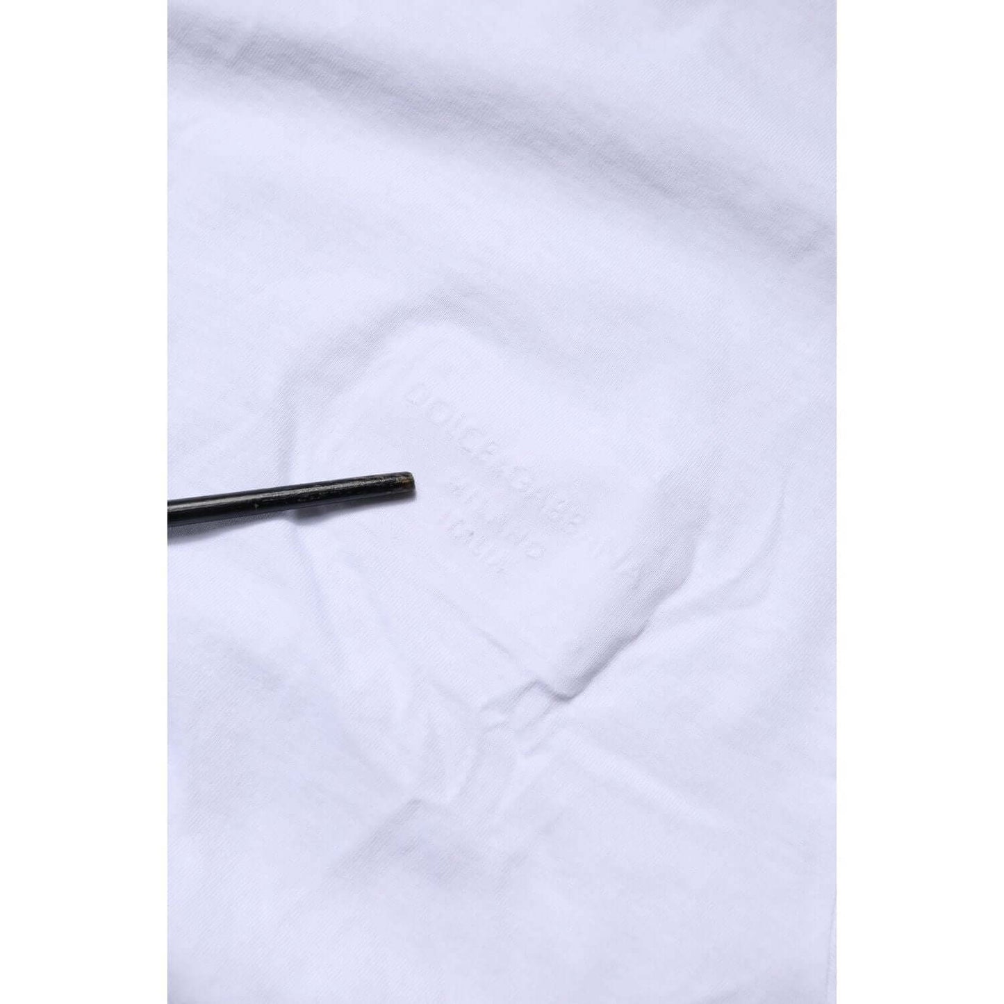 Dolce & Gabbana White Cotton Logo Patch Crew Neck T-shirt TSH90627-48