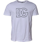 Dolce & Gabbana White DG Logo Print Short Sleeves T-shirt TSH90637-50