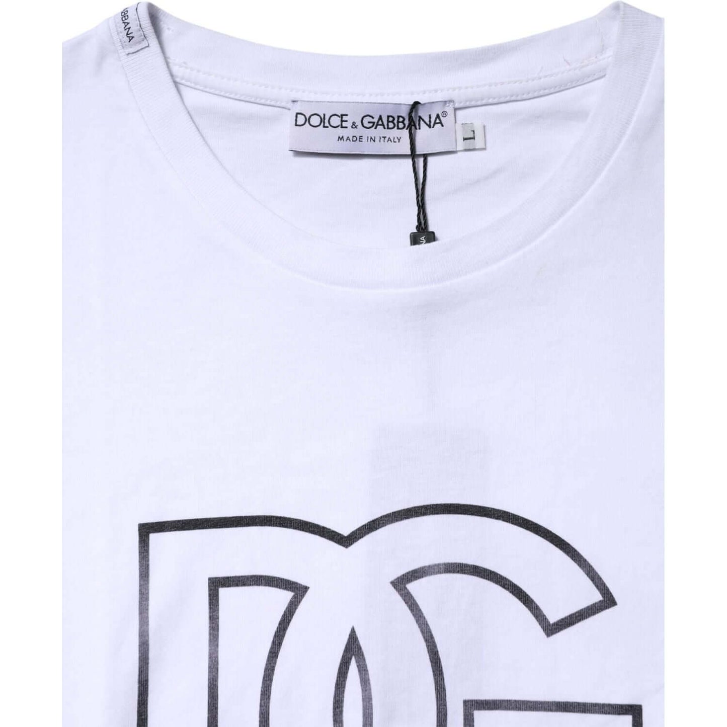 Dolce & Gabbana White DG Logo Print Short Sleeves T-shirt TSH90637-50
