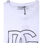 Dolce & Gabbana White DG Logo Print Short Sleeves T-shirt TSH90637-50
