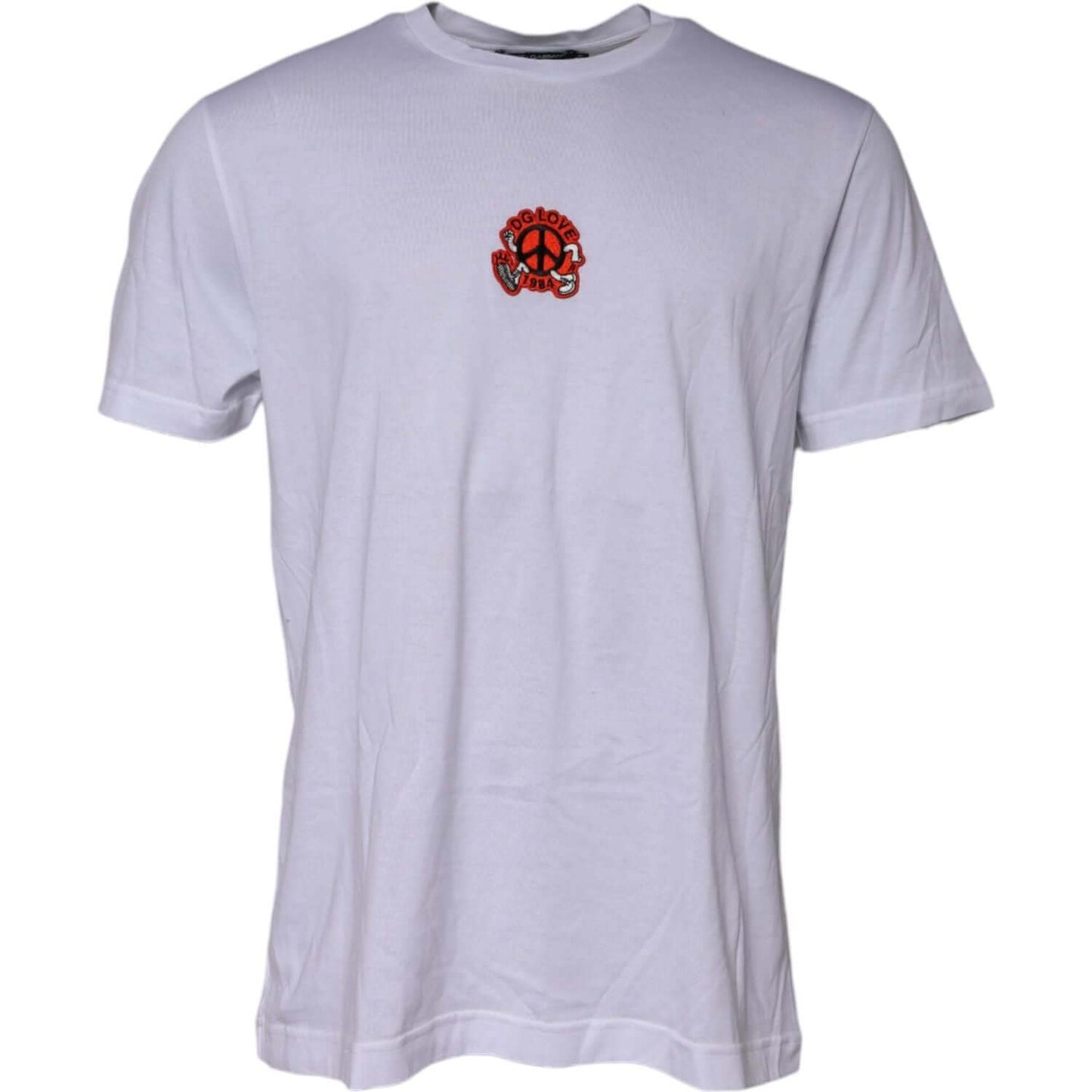 Dolce & Gabbana White DG LOVE Patch Short Sleeves T-shirt TSH90639-56