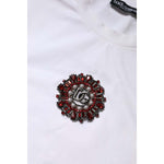 Dolce & Gabbana White Logo Embellish Short Sleeves T-shirt TSH90642-52