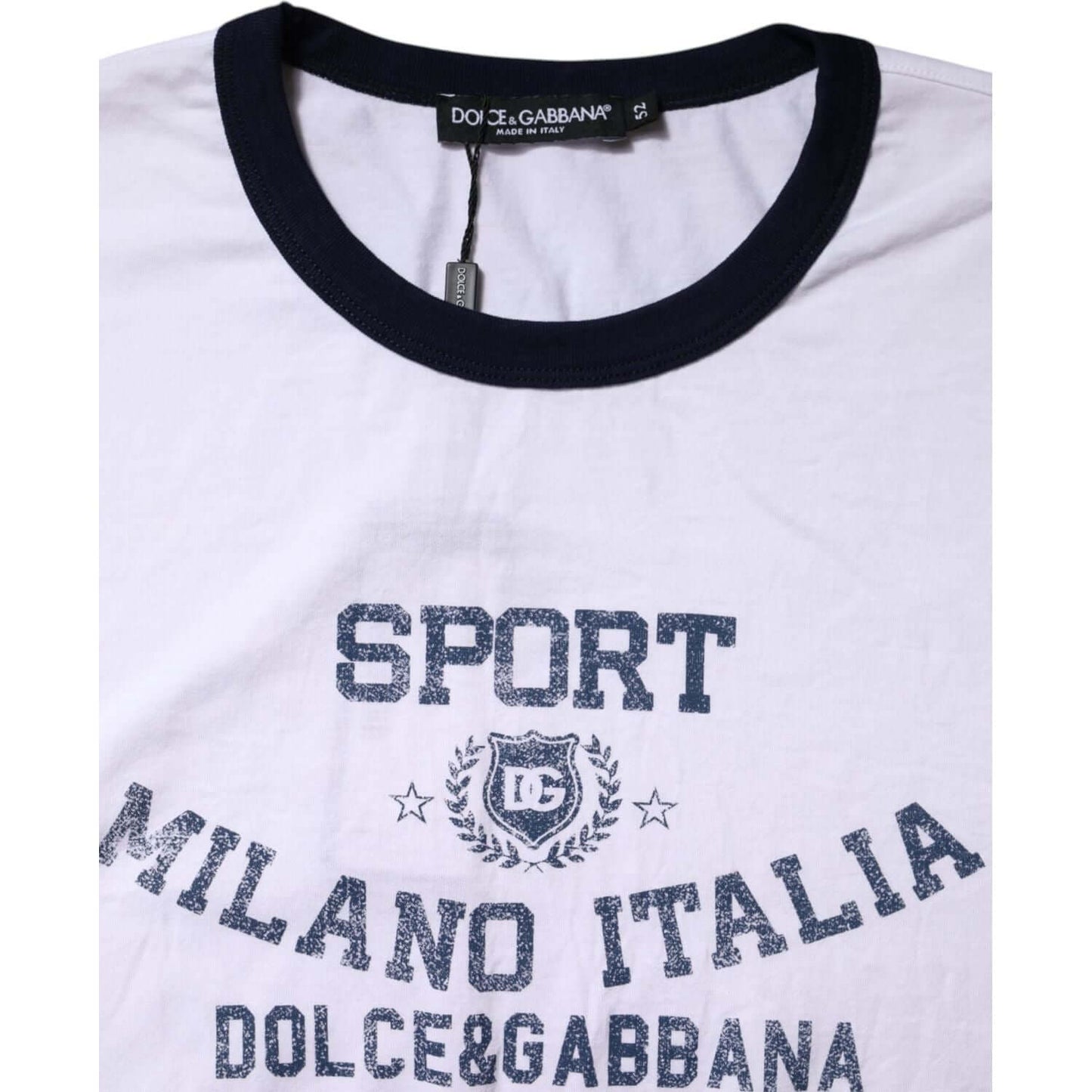 Dolce & Gabbana White DG Logo Print Short Sleeve T-shirt TSH90643-52