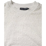 Dolce & Gabbana White Cotton Fleece Crew Neck Sweater TSH90645-44